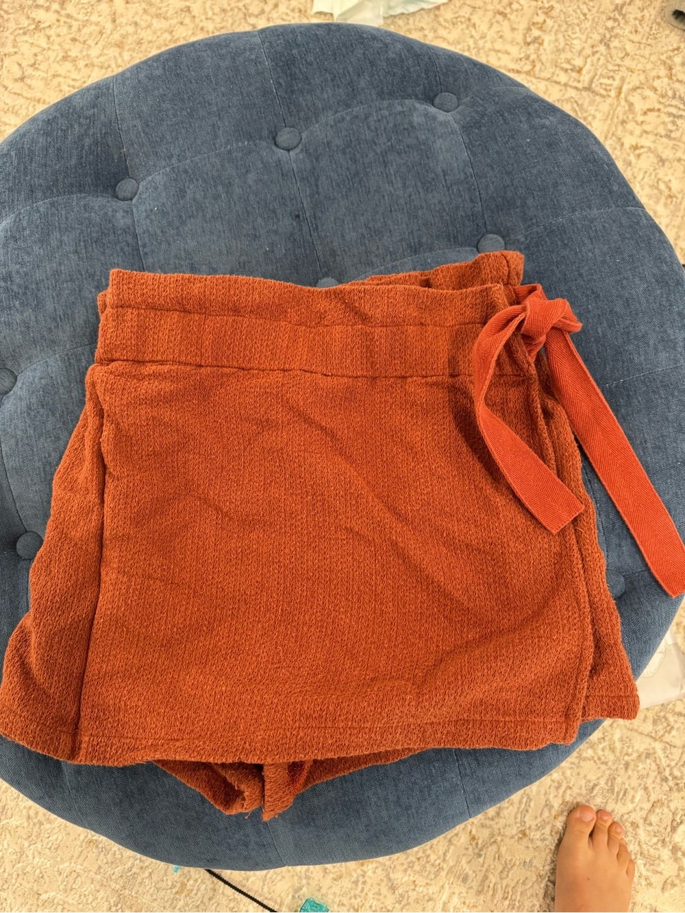 Urban Outfitters Burnt Orange Terry Tie-Waist Shorts